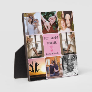 Plaque de collage photo moderne Best Friends Forev