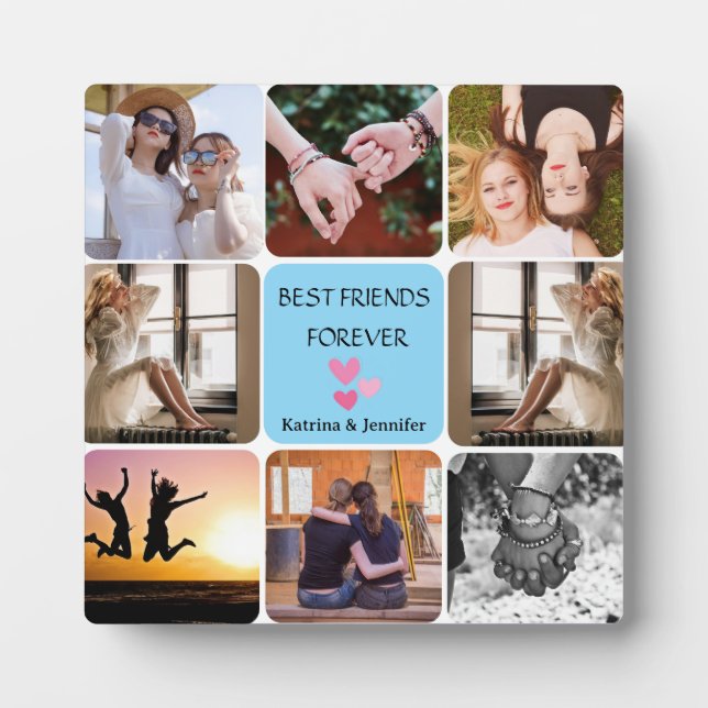 Plaque de collage photo moderne Best Friends Forev (Devant)