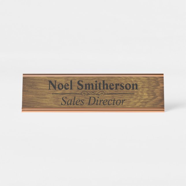 Plaque de désignation personnalisée du bureau d'ef (Devant)