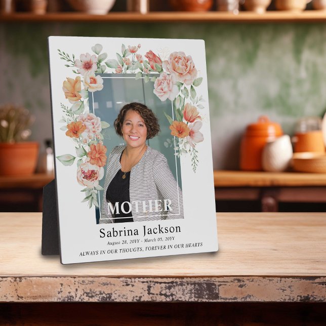 Plaque de fleurs en photo pour funérailles en souv (Créateur téléchargé)