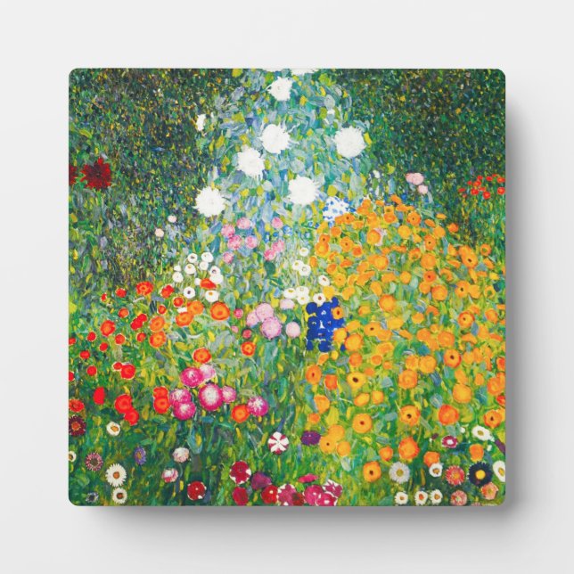 Plaque de jardin fleurie Gustav Klimt (Devant)