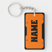 Plaque de licence Orange Personnalisable