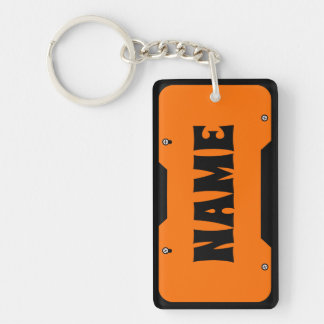 Plaque de licence Orange Personnalisable