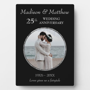 Plaque de mariage personnalisée avec photo en arge