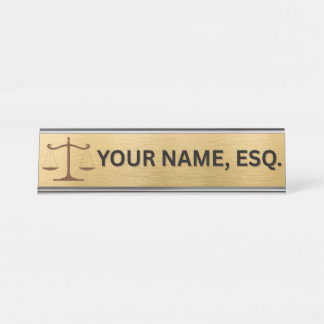 Plaque de nom de bureau cadeau pour avocats