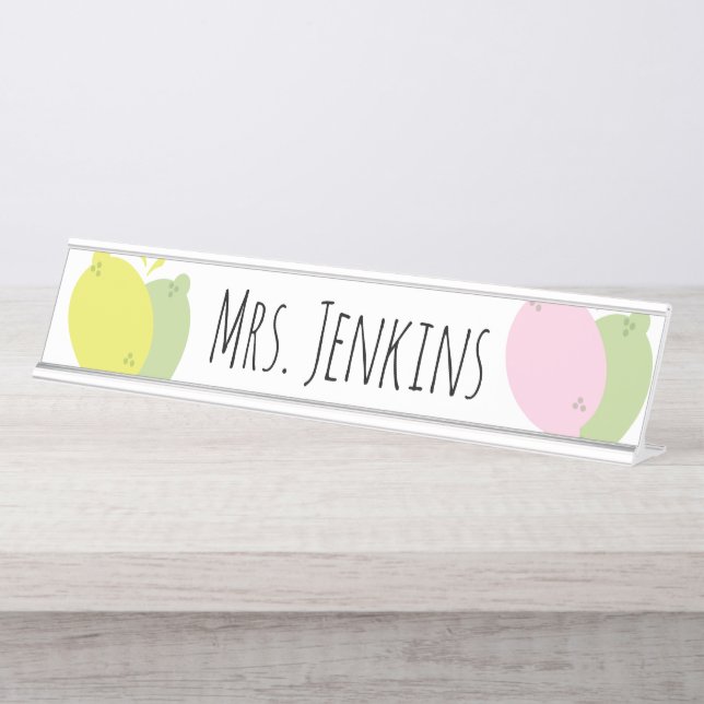 Plaque de nom de bureau des enseignants de fruits  (Devant)
