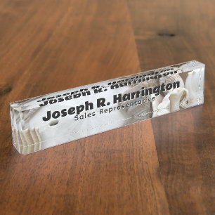Plaque de nom de bureau en acrylique Coquillages