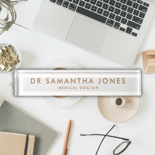 Plaque de nom de bureau minimaliste moderne