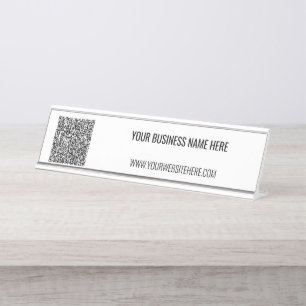 Plaque de nom de bureau personnalisée avec texte e
