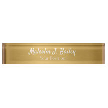 Plaque de nom de bureau personnalisée élégante