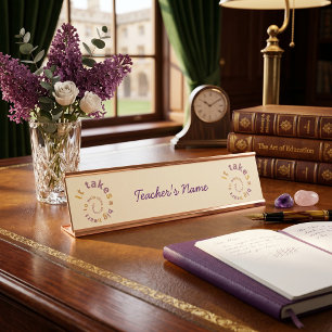 Plaque de nom de bureau personnalisée pour enseign