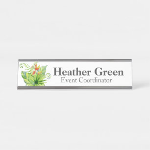 Plaque de nom de bureau pour Plantes tropicaux