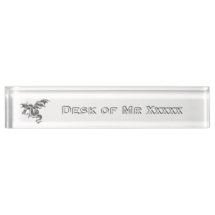 Plaque de nom de dragon volant