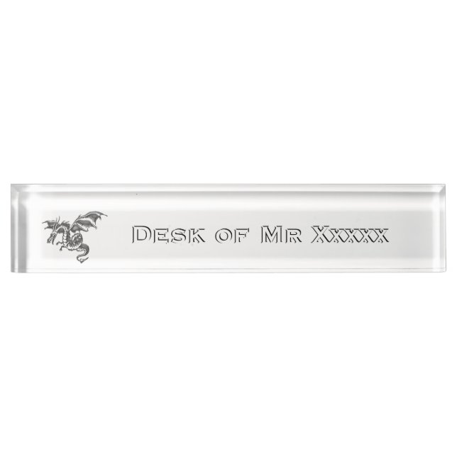 Plaque de nom de dragon volant (Devant)