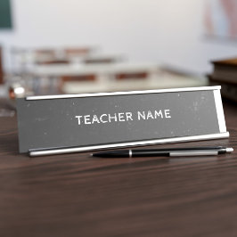 Plaque de nom de l'enseignant ou du tuteur en tabl