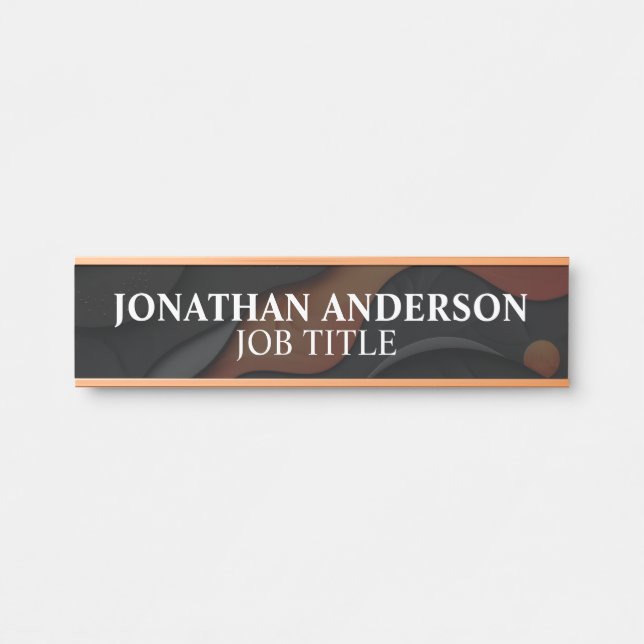 Plaque de nom de porte de bureau professionnel mod (Devant)