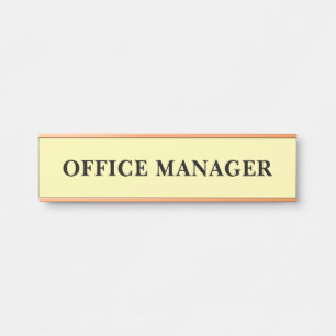 Plaque de nom de porte de bureau professionnel mod