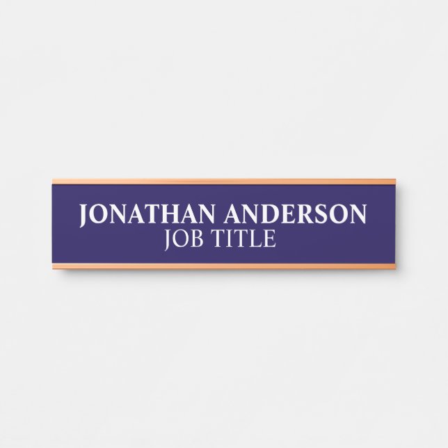 Plaque de nom de porte de bureau professionnel mod (Devant)