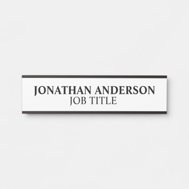 Plaque de nom de porte de bureau professionnel mod (Devant)