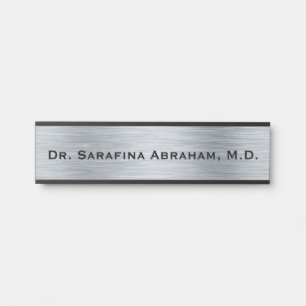 Plaque de nom de porte du docteur Silver Doctor