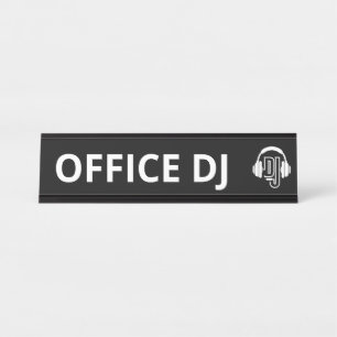 Plaque de nom DJ Office