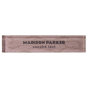 Plaque de nom du bureau d'impression rose Snakeski