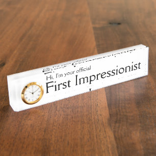 Plaque de nom du bureau PREMIER IMPRESSIONNISTE du