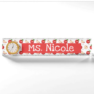 Plaque de nom du bureau Red Delicious Apples