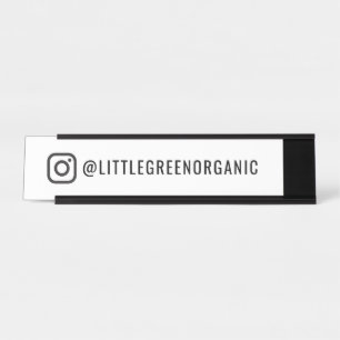 Plaque de nom Instagram Connexion à votre bureau