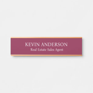 Plaque de nom personnalisée professionnelle pour p