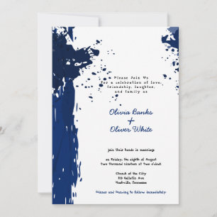 Plaque de peinture bleue royale - Faire-part de ma