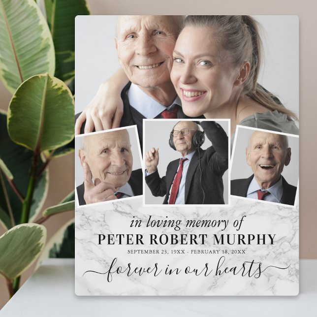 Plaque de photo de marbre commémoratif en souvenir (Créateur téléchargé)