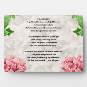 Plaque de poème Fleurs Godgirl