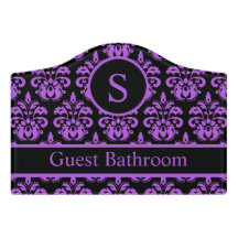 Salle de bain d'invités monogrammes