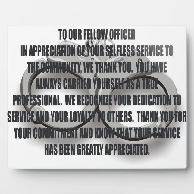 PLAQUE DE RETRAITE DES OFFICIERS (Devant)