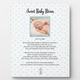 Plaque de service funéraire pour bébés personnalis