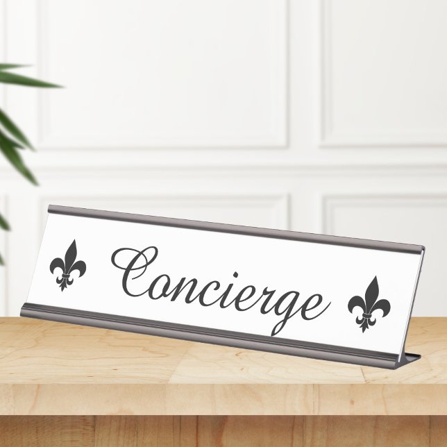 Plaque de signalisation de concierge (Créateur téléchargé)