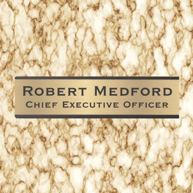 Plaque de signalisation moderne Faux Gold Signes P (Créateur téléchargé)