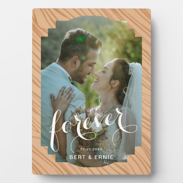 Plaque de souvenir de mariage 5x7 avec chevalet (Devant)