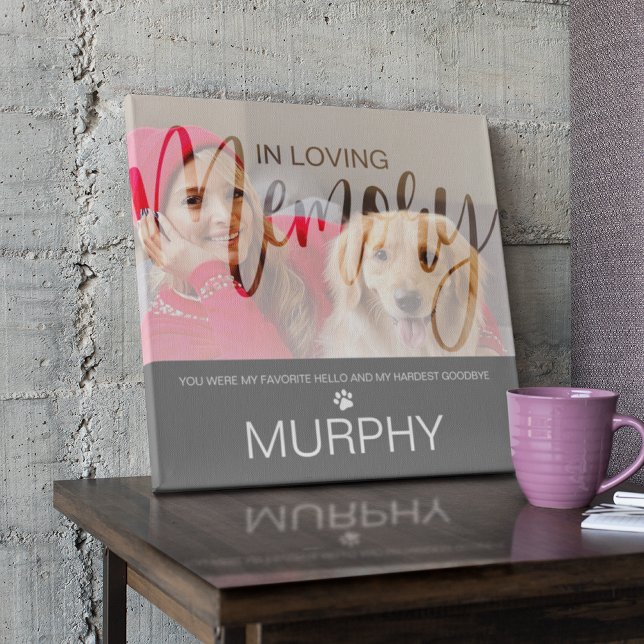 Plaque de souvenir photo en mémoire affectueuse (Créateur téléchargé)