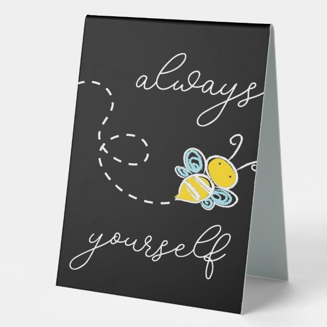 Plaque De Table Abez-Vous Toujours Des Cadeaux D'Abeille, J'Aime A (Recto)