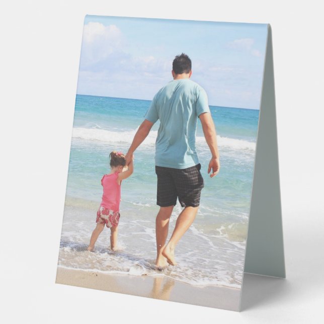 Plaque De Table Ajouter votre propre photo et/ou texte (Recto)