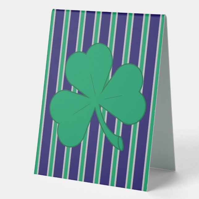 Plaque De Table Amusants et Shamrocks fantaisistes (Recto)