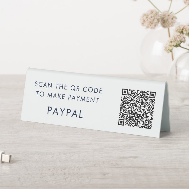 Plaque De Table Analyse du code QR pour payer l'entreprise de retr (En SItu (Tableau))