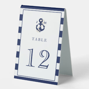Plaque De Table Ancre marine  nautique Monogramme Mariage