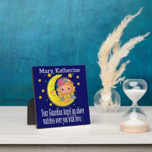 Plaque de table Angel Guardian avec Easel