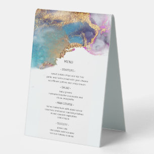 Plaque De Table aquarelle or moderne table mariage moderne tente