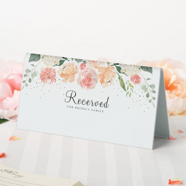 Plaque De Table Aquarelle rose rose pâle Mariage (In SItu (Mariage))