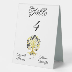 Plaque De Table Arbre d'or de la vie intemporelle Sophistiqué élég