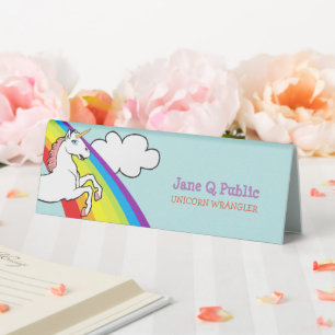 Plaque De Table Arc-en-ciel d'Unicorne